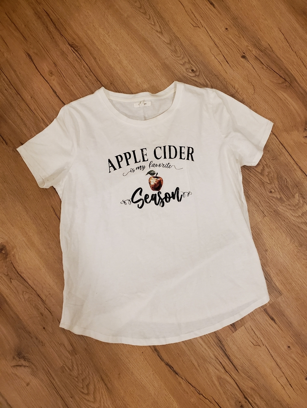 Apple Cider Is My Favorite Season Tee Shirt Maurices Medium Stretchy Fall Autumn